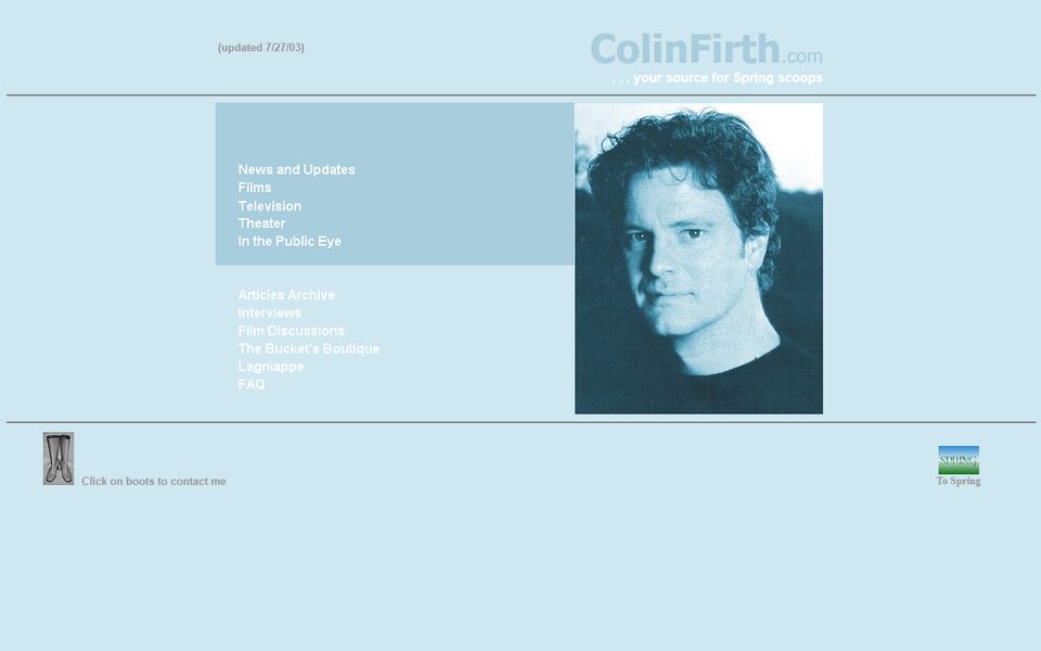Peak-activity snapshot of colinfirth.com from Aug 01, 2003